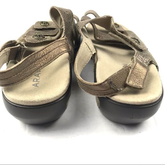 Aravon Women’s Power Comfort  3 Strap Metallic Sandals Size 7 - Picture 5 of 10